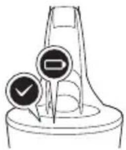 Diagram showing a funnel with two circular indicators: one checked and one not checked, indicating selection or status.