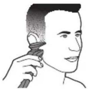 PHILIPS Series 7000 S7521 - Using the trimmer attachment - 2