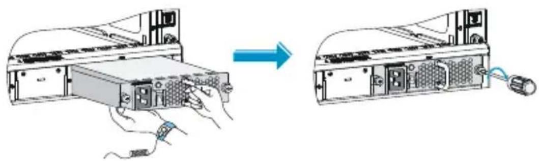 HP FlexNetwork HSR6800 - Installing the AC power module - 2