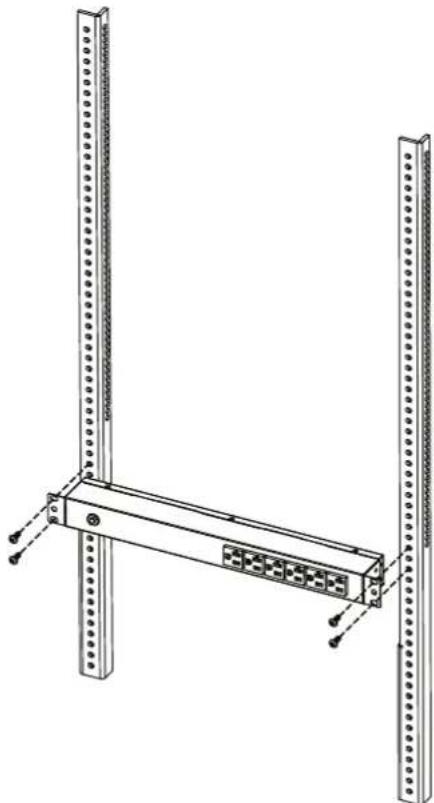 CyberPower PDU20B6F10R - Horizontal Installation (1U models only) - 2