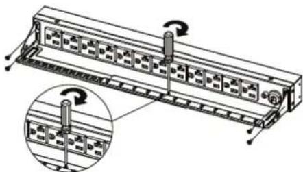 CyberPower PDU15B4F12R - Cord Retention Tray installation (Optional for both horizontal and vertical installations) - 1