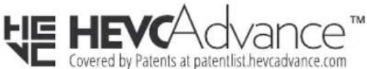 HEVCAvance™ Covered by Patents at patentlist.hevcadvance.com