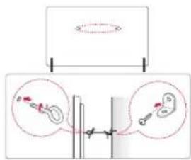 Diagram showing a mechanical or electrical setup with labeled components and directional arrows, including a magnified inset of a key-like component.