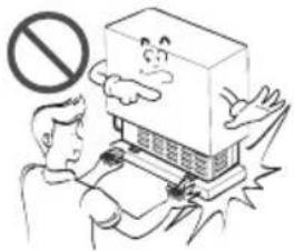 Illustration showing a person using a refrigerant device with a 'no sign' symbol, indicating no smoking or no smoking.