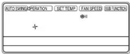 AUTO SWING OPERATION SET TEMP FAN SPEED SUB FUNCTION + - - - +II