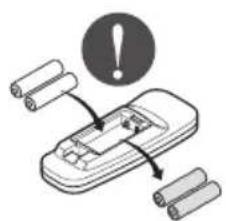 Diagram showing battery components with an exclamation mark indicating warning or failure