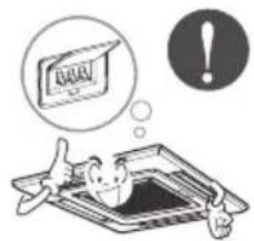 Illustration showing a person giving a thumbs-up while looking at a 'BUY' sign and an exclamation mark, symbolizing financial or investment risk.