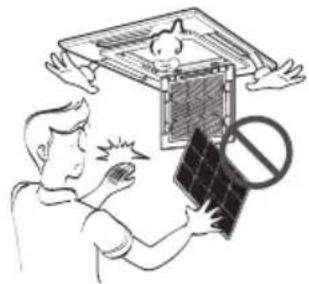 LG HTNC488DLA0 - Do not touch the metal parts of the product when removing the air filter. They are very sharp! - 1