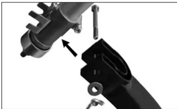Sanli BCS260 - Attaching the safety guard - bent shaft. - 1