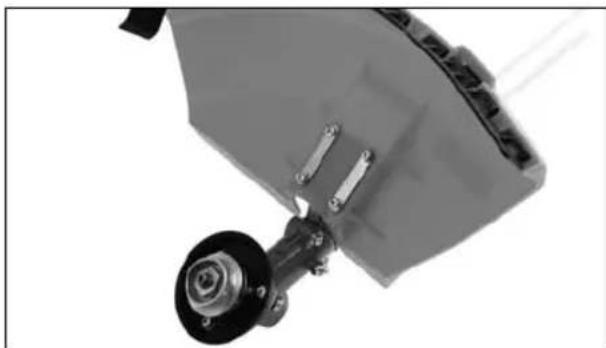 Sanli BCS260 - Attaching the safety guard - straight shaft. - 2