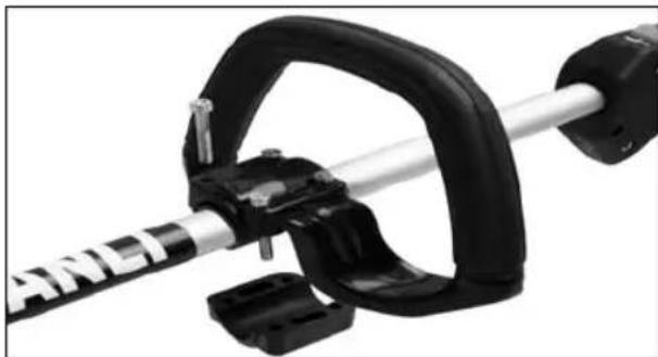 Sanli BCS260 - Attaching the handle - bent shaft. - 1