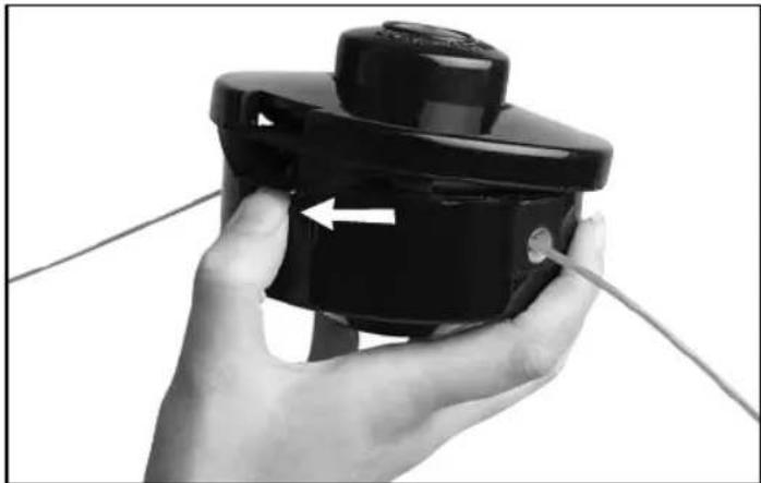 Sanli BCS260 - Replacing trimmer line - straight shaft. - 1