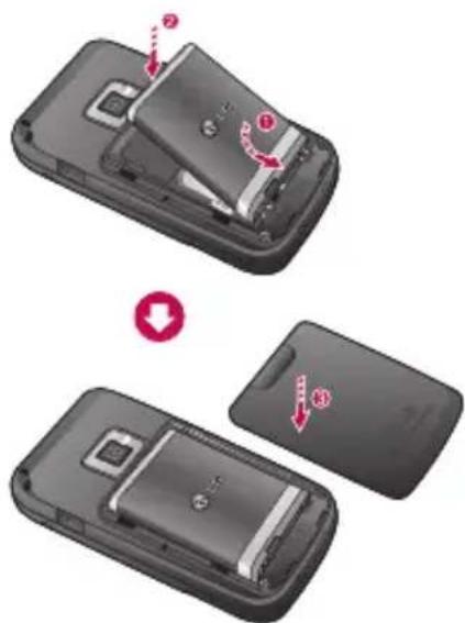 LG KG298 - 安装电池电池 - 1