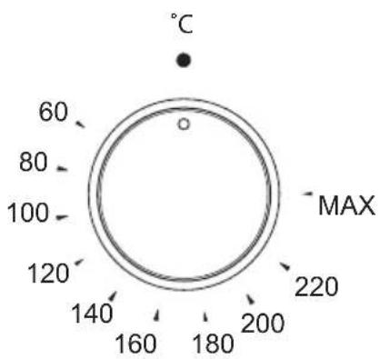 BELLING BFS54SCDF - Oven Temperature (Thermostat) Knob - 1