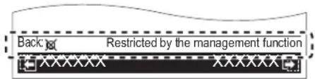 Back: Restricted by the management function