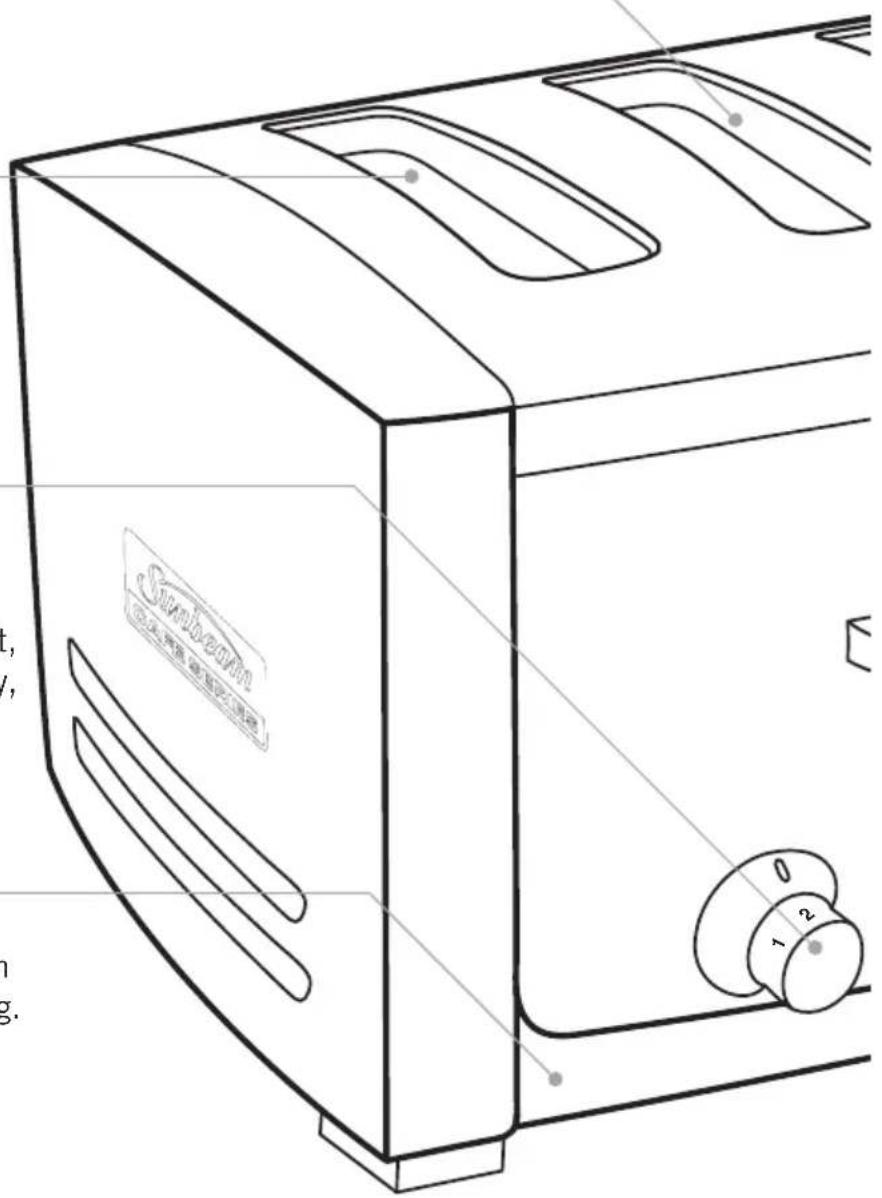 SUNBEAM Cafe Series TA9205G - Removable crumb tray - 1
