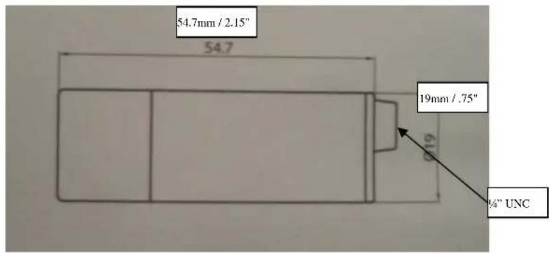 54.7mm / 2.15" 54.7 19mm / .75" 3/4" UNC
