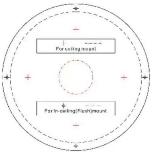 For ceiling mount Far In-ceiling(Flush)mount