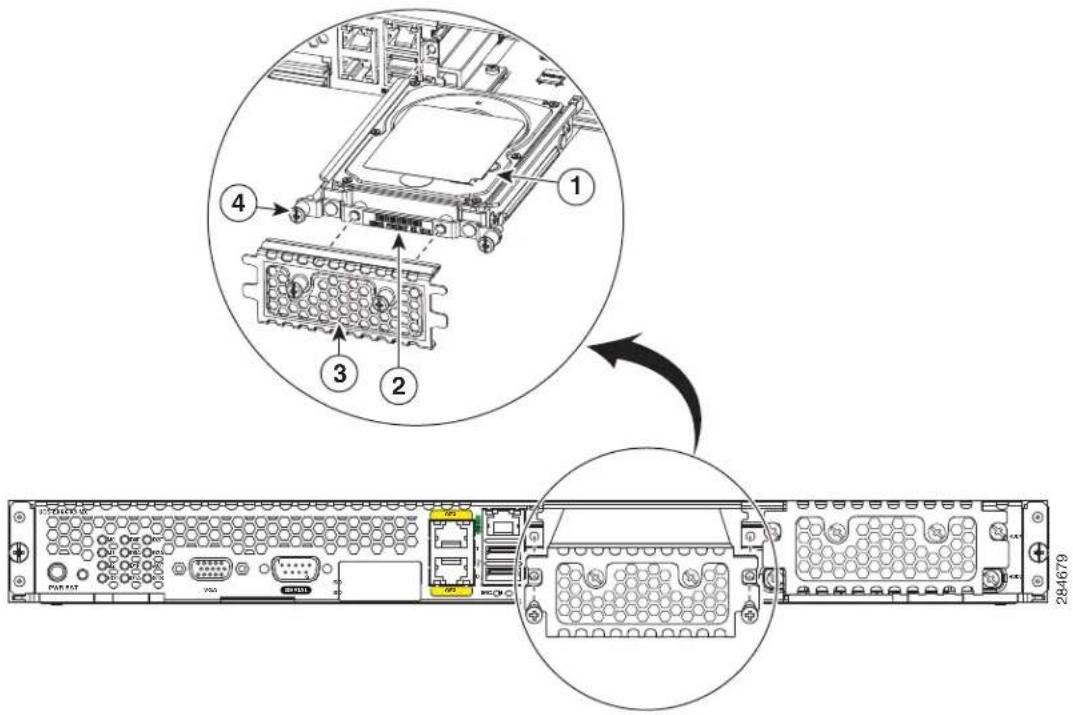 Diagram showing internal components of a server rack with labeled parts and exploded view