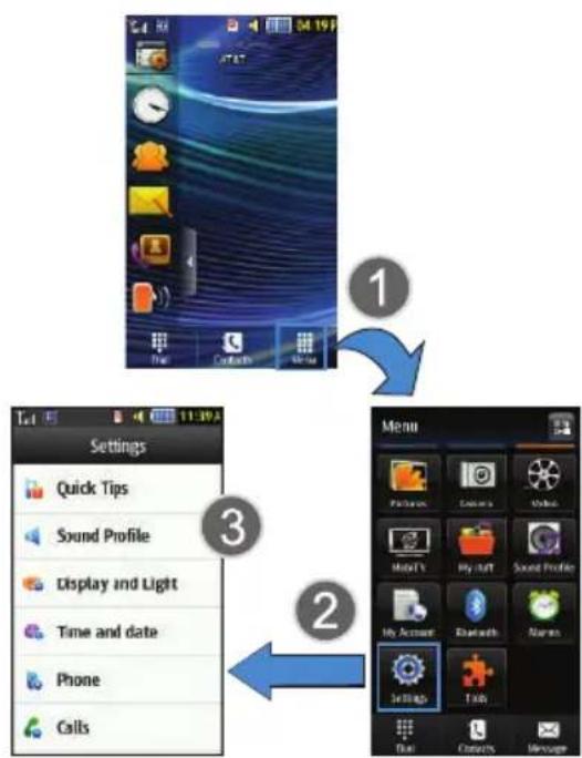 AT&T Solstice II - Navigating Through Menus - 2