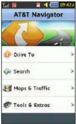 AT&T Navigator Drive To Search Maps & Traffic Tools & Extras