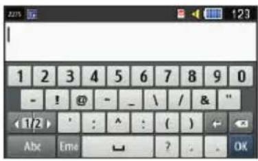 1 2 3 4 5 6 7 8 9 0 - ! @ - _ \ / & " (1/2) ' : ^ : ( ) ← Abx Eme → ? . OK