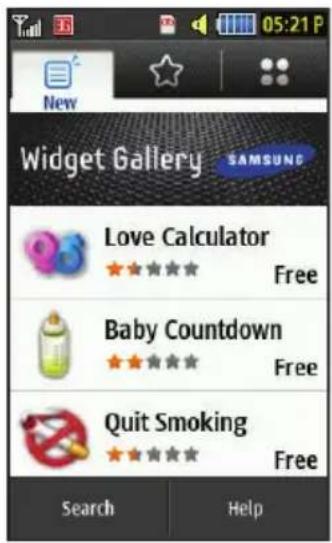 05:21 P New Widget Gallery SAMSUNG Love Calculator ★★★★★ Free Baby Countdown ★★★★★ Free Quit Smoking ★★★★★ Free Search Help