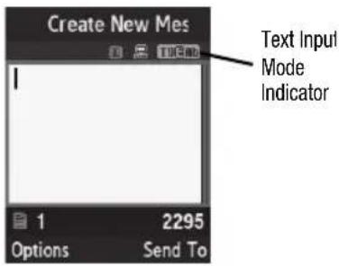 Create New Mes Text Input Mode Indicator 1 2295 Options Send To