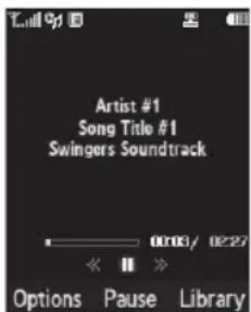 Artist #1 Song Title #1 Swingers Soundtrack 00:03/ 02:27 Options Pause Library