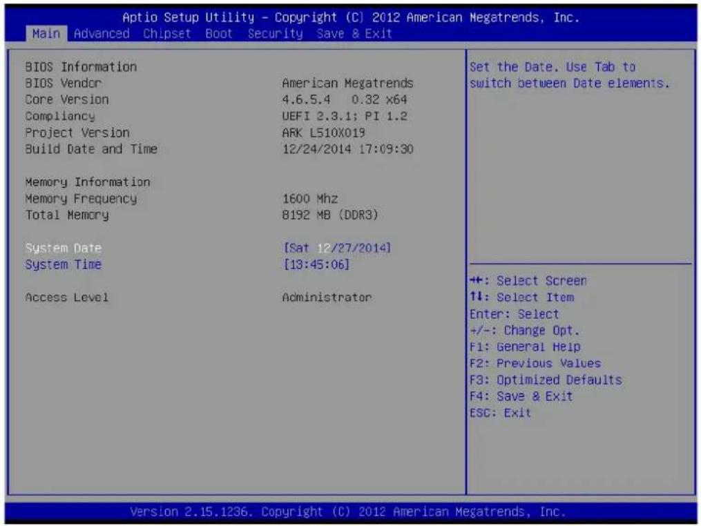Advantech ARK-2151S - Main Setup - 1