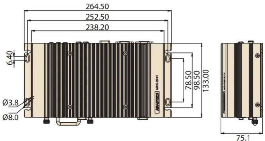 Advantech ARK-2151S - Dimensions - 1