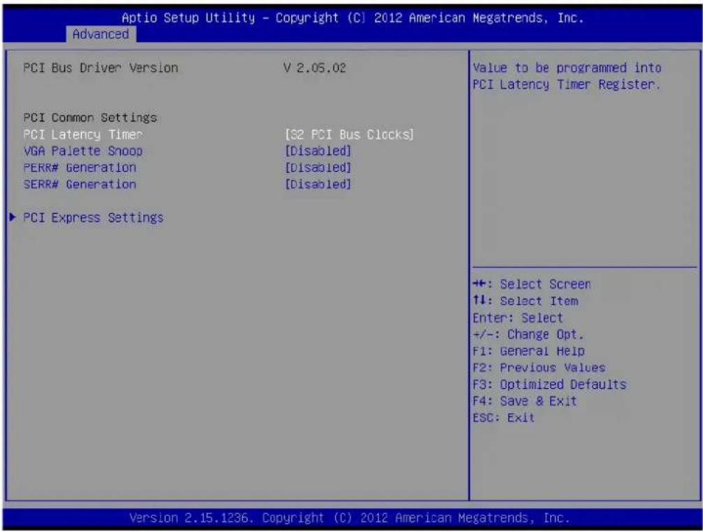 Advantech ARK-2151S - PCI Subsystem Settings - 1