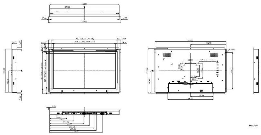 Advantech IDS-3118W - Dimensions - 1