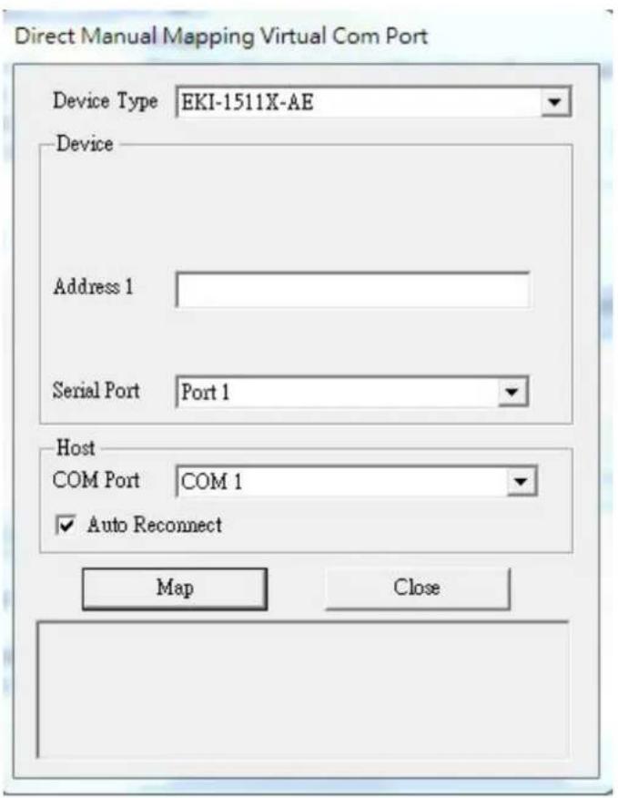 Advantech EKI-1512X - Manual Direct Mapping Virtual COM Port - 1
