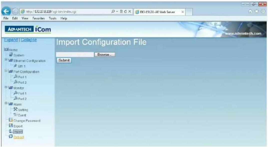 Advantech EKI-1512X - Import/Export Device Settings - 2