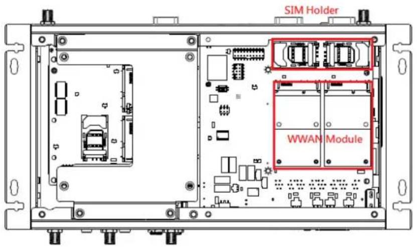 Advantech ARK-2121S - Installing WWAN module - 2