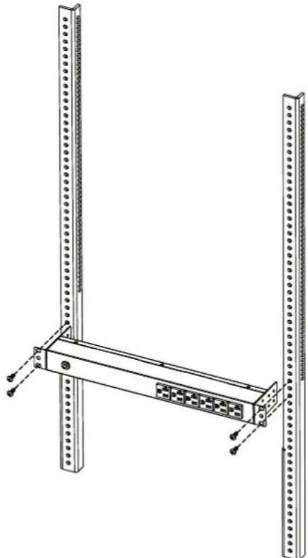 CyberPower PDU15B2F12R - Horizontal Installation (1U models only) - 2