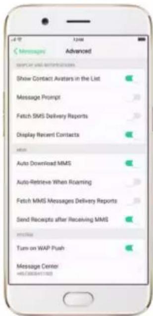 OPPO R9s Pro - Customize message settings - 3