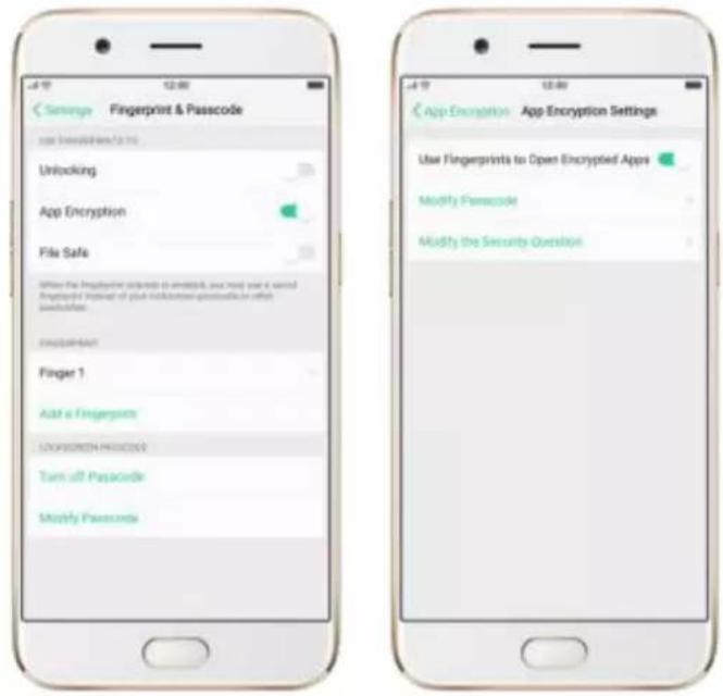 OPPO R9s Pro - App Encryption - 1