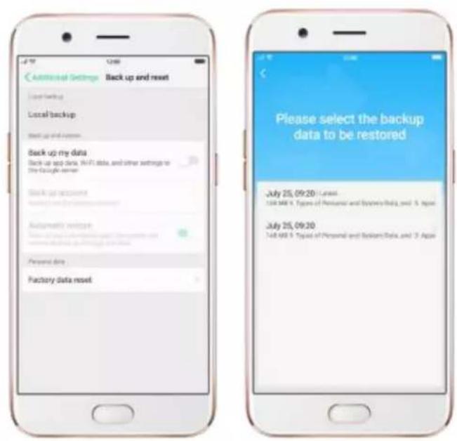 OPPO R9s Pro - Restore your OPPO smartphone from Local backup - 1