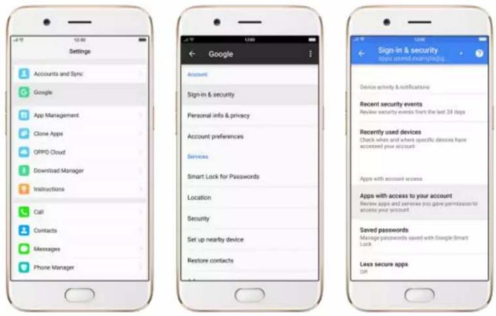 OPPO R9s Pro - Google account - 2
