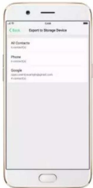 OPPO R9s Pro - Import and export contacts - 2
