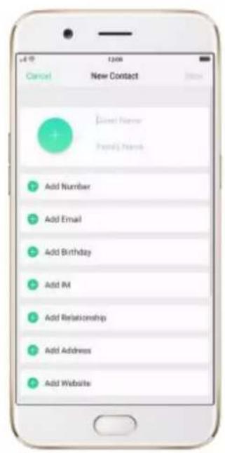 OPPO R9s Pro - Add a contact - 2
