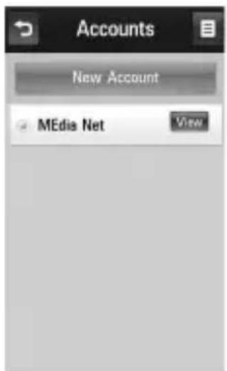 Accounts New Account MEdis Net View