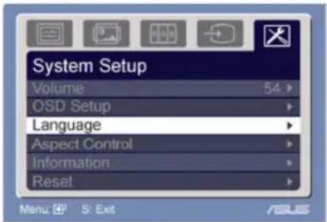 ASUS VH242HL - System Setup - 1