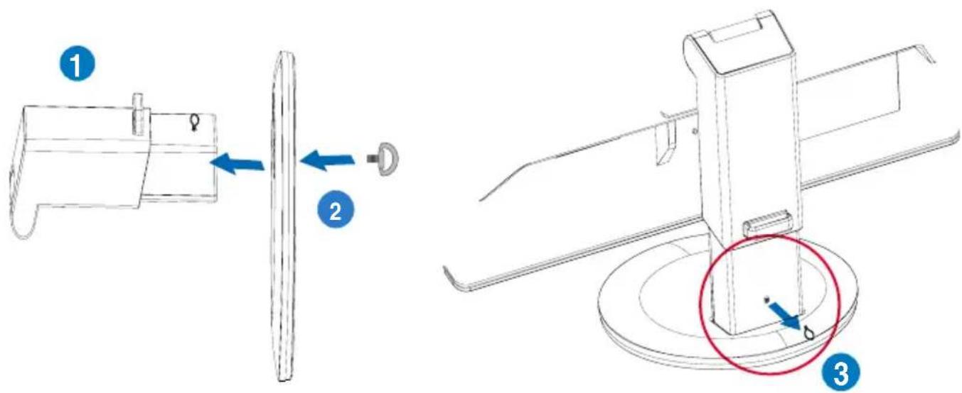 ASUS VH242HL - Assembling the monitor base - 1