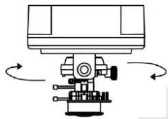 Diagram of a mechanical device with rotating arrows indicating motion (no text or symbols)