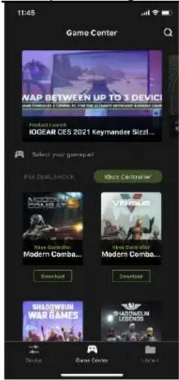 ATEN KeyMander 2 Mobile - Downloading a Profile from Game Center - 1