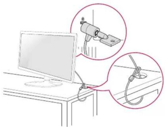LG 27MP35VQ - Kensington 防盗系统的使用 - 1