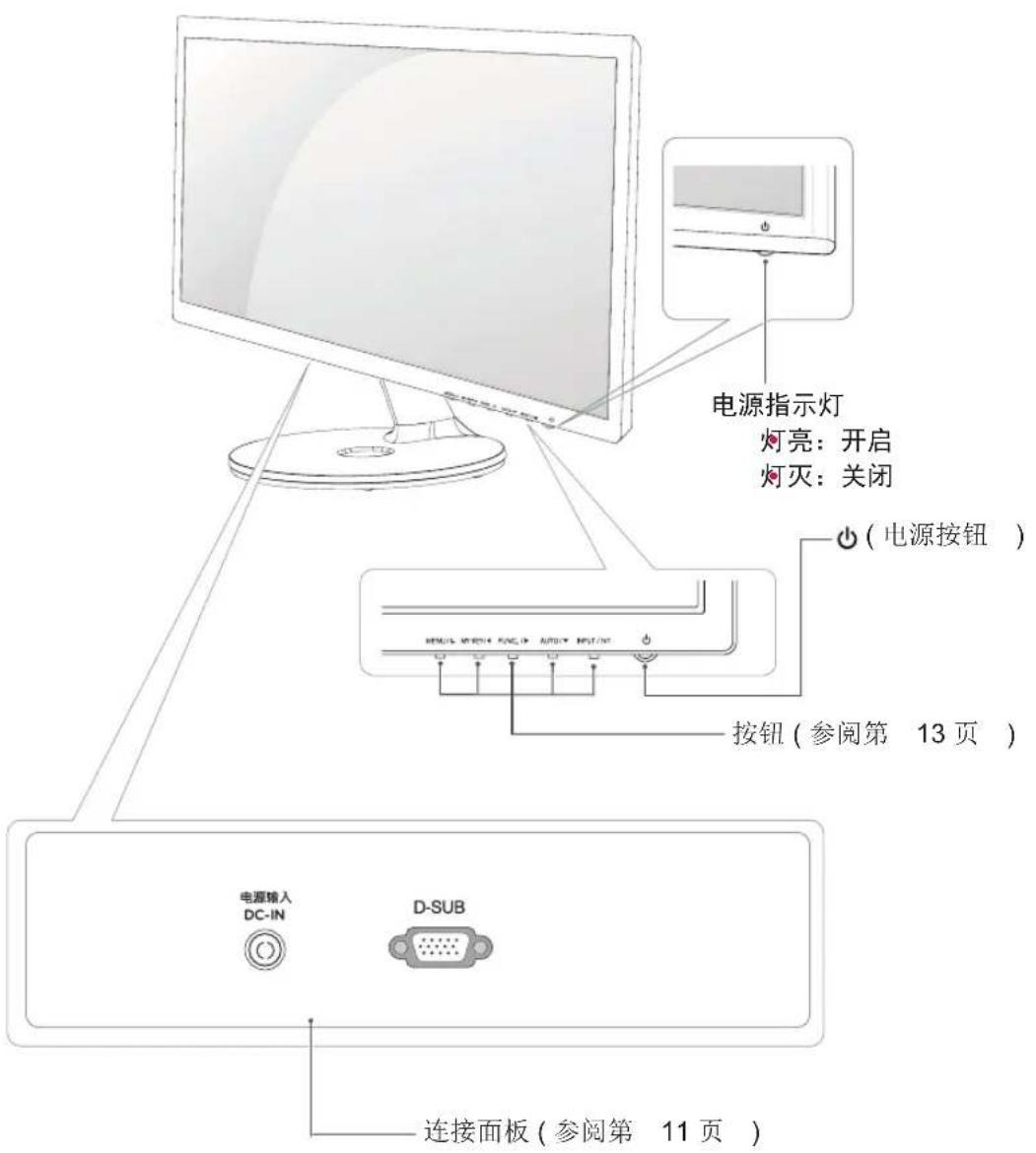 LG 22EN33R - 部件及按钮 - 1